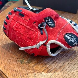 Rawlings Kids Red and Black Baseball Glove